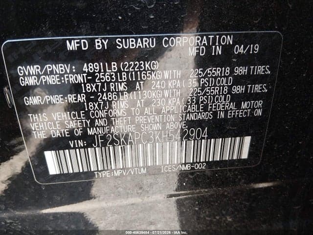 2019 SUBARU FORESTER SPORT 9
