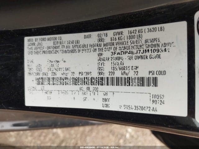 2018 FORD FIESTA SE 9