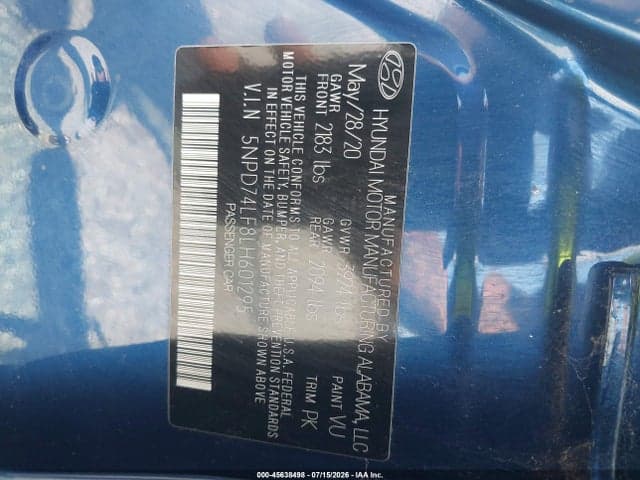 2020 HYUNDAI ELANTRA SE 9