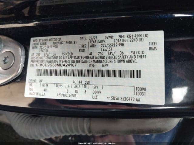 2021 FORD ESCAPE SE 9