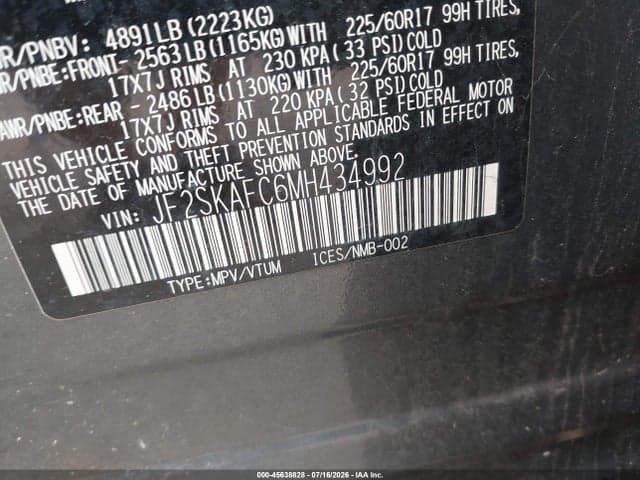 2021 SUBARU FORESTER PREMIUM 9