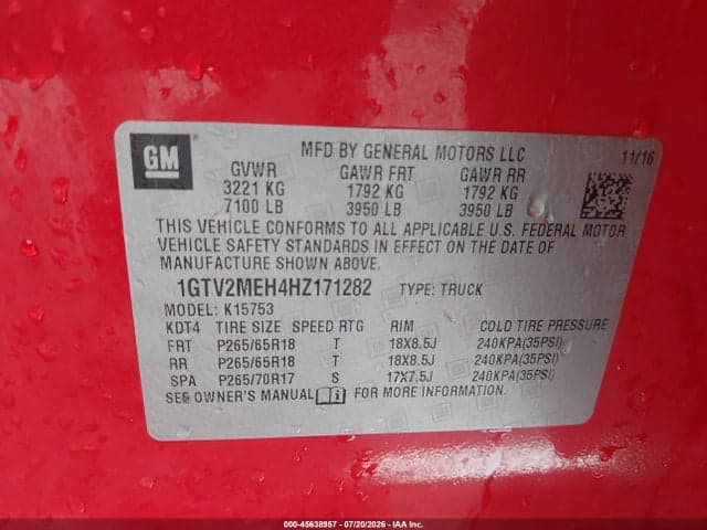2017 GMC SIERRA 1500 SLE 9