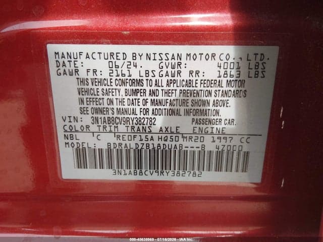 2024 NISSAN SENTRA SV XTRONIC CVT 9
