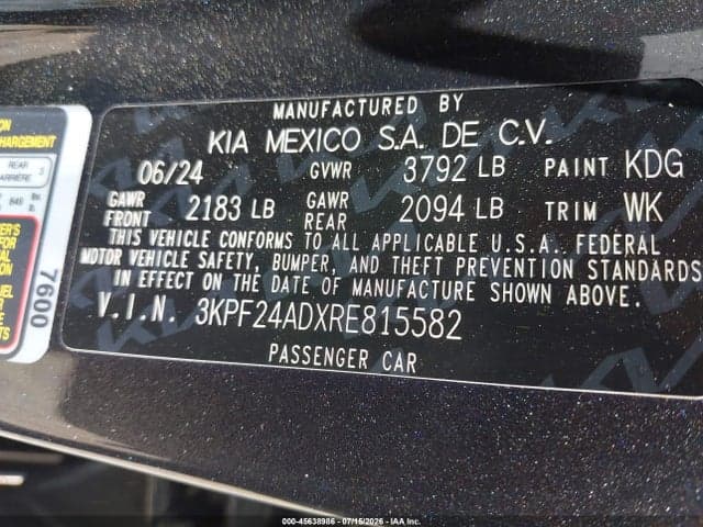 2024 KIA FORTE LX 9