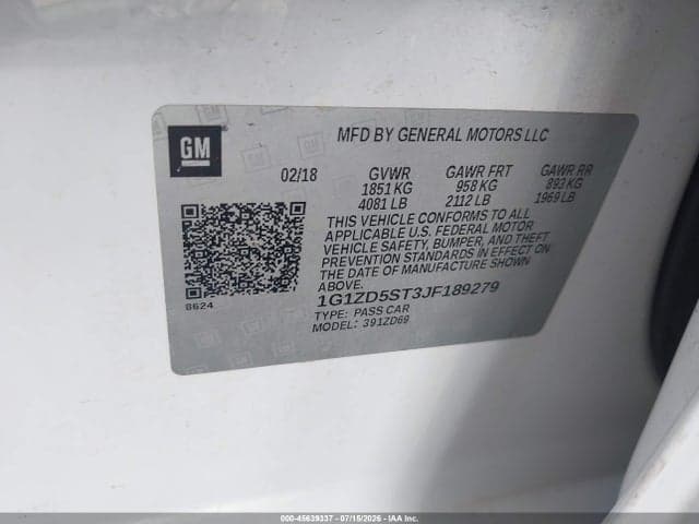 2018 CHEVROLET MALIBU LT 9