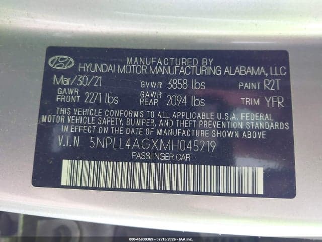 2021 HYUNDAI ELANTRA SE 9