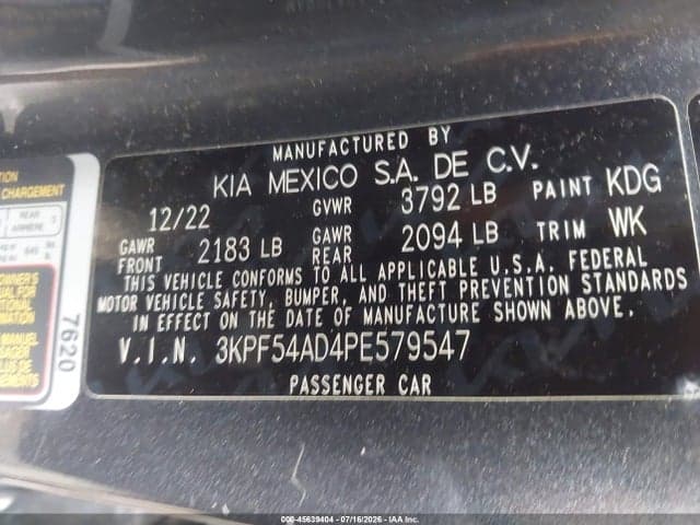 2023 KIA FORTE GT-LINE 9