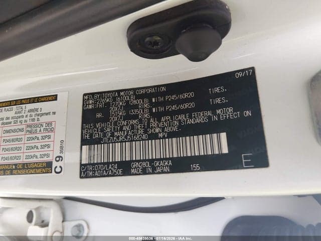 2018 TOYOTA 4RUNNER LIMITED 9