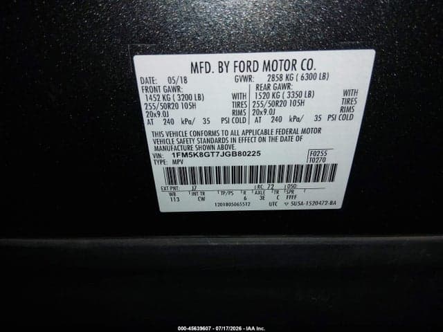 2018 FORD EXPLORER SPORT 9