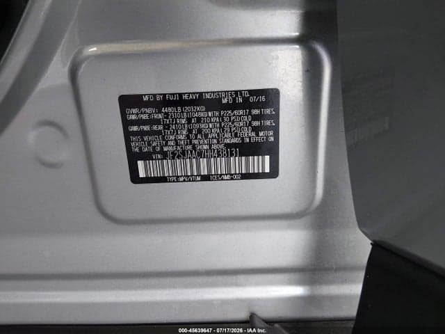 2017 SUBARU FORESTER 2.5I 9