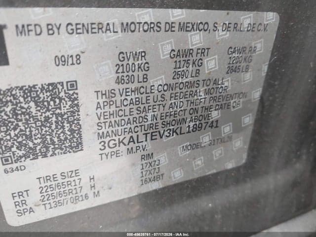 2019 GMC TERRAIN SLE 9