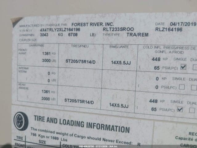2020 FOREST RIVER ROCKWOOD ROO 9