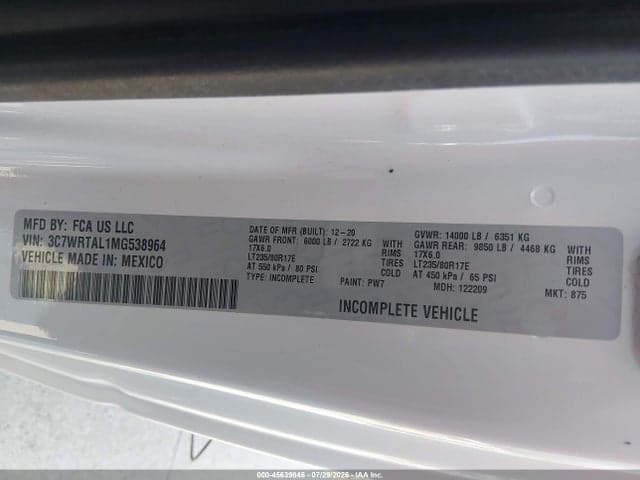 2021 RAM 3500 CHASSIS TRADESMAN/SLT 9