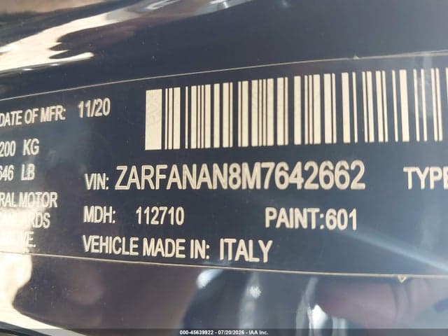 2021 ALFA ROMEO GIULIA AWD 9