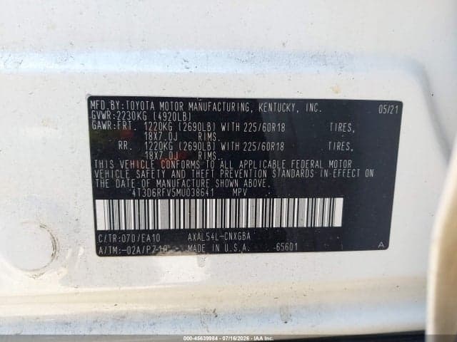 2021 TOYOTA RAV4 HYBRID LIMITED 9