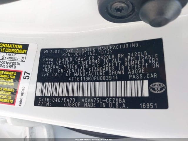 2023 TOYOTA CAMRY SE AWD 9