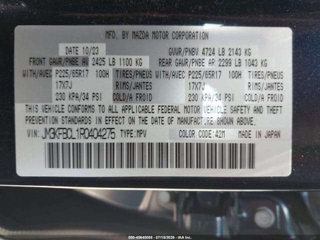 2024 MAZDA CX-5 2.5 S PREFERRED 9