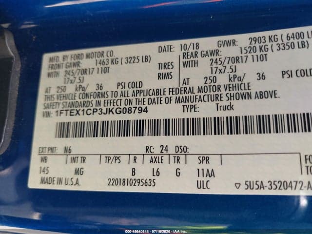 2018 FORD F-150 XLT 9