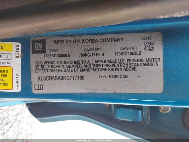 2019 CHEVROLET SPARK LS CVT 9