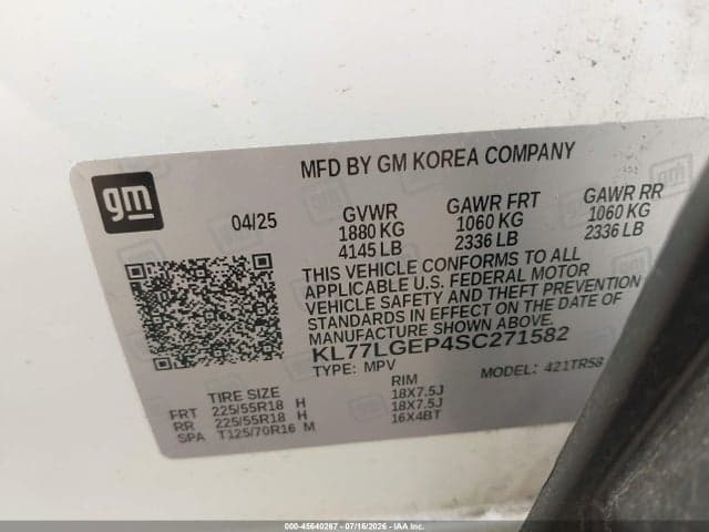 2025 CHEVROLET TRAX FWD 1RS 9