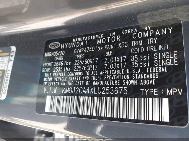 2020 HYUNDAI TUCSON SE 9