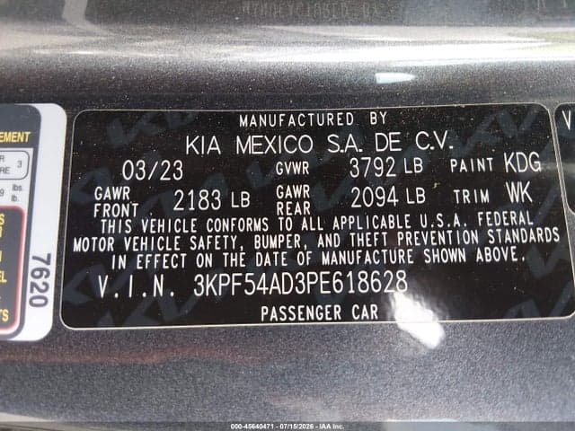 2023 KIA FORTE GT-LINE 9