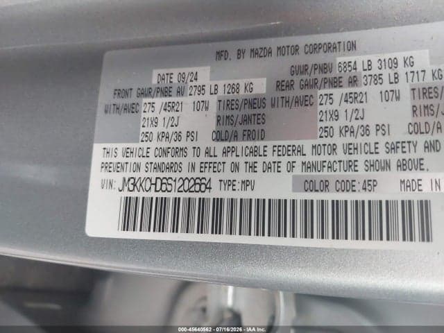 2025 MAZDA CX-90 3.3 TURBO PREMIUM SPORT 9