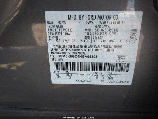 2022 FORD EXPLORER ST 9