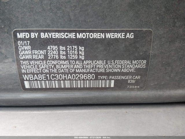 2017 BMW 330E IPERFORMANCE 9