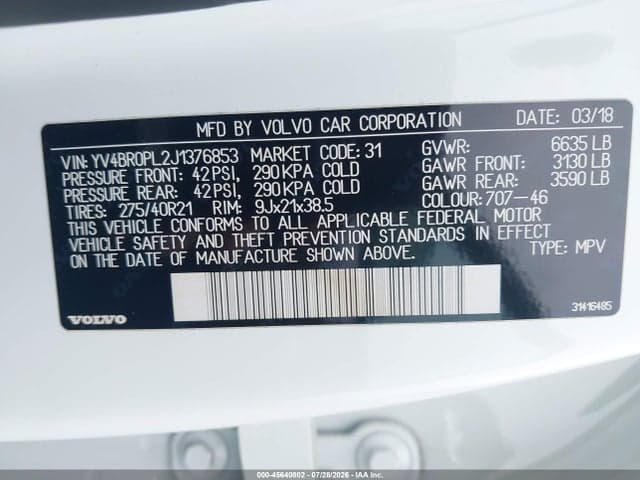 2018 VOLVO XC90 HYBRID T8 INSCRIPTION 9