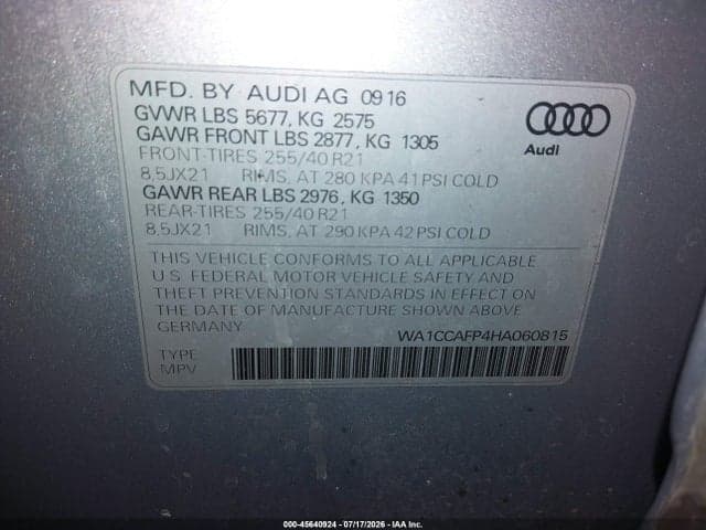 2017 AUDI SQ5 3.0T PREMIUM PLUS 9