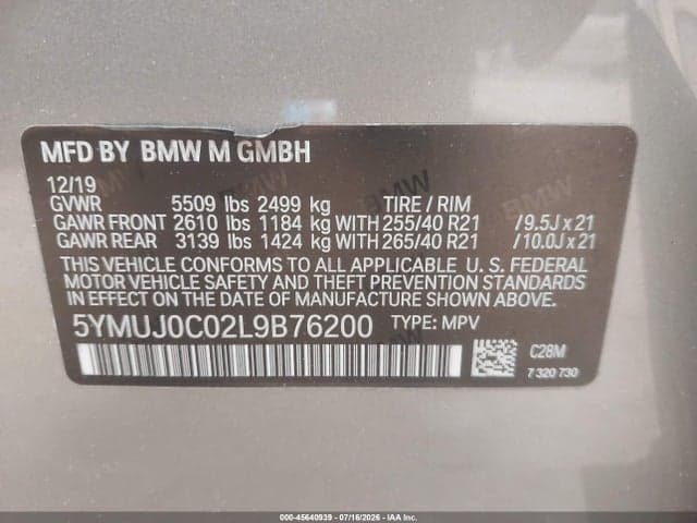 2020 BMW X4 M COMPETITION 9