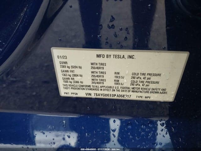 2023 TESLA MODEL Y AWD/LONG RANGE DUAL MOTOR ALL-WHEEL DRIVE 9