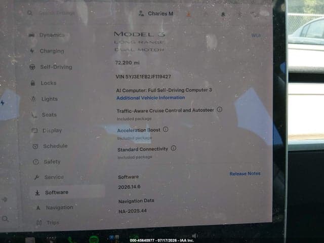 2018 TESLA MODEL 3 LONG RANGE/PERFORMANCE 7