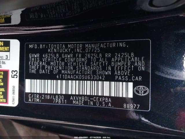 2025 TOYOTA CAMRY XSE 9