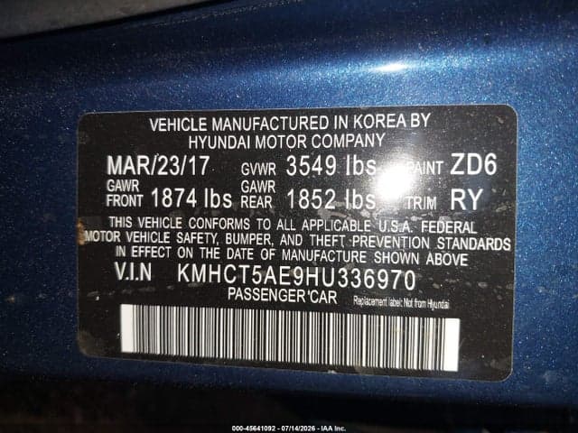 2017 HYUNDAI ACCENT SE 9