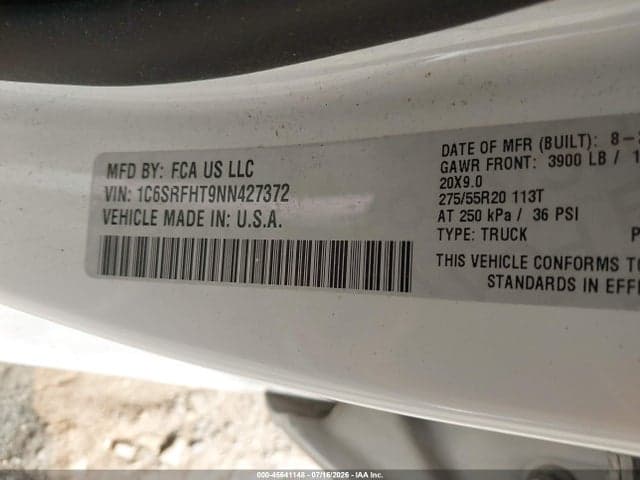 2022 RAM 1500 LIMITED 4X4 5'7 BOX 9