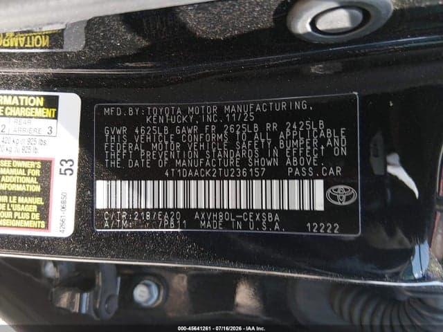2026 TOYOTA CAMRY SE 9