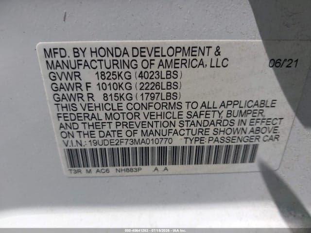 2021 ACURA ILX PREMIUM PACKAGE/TECHNOLOGY PACKAGE 9
