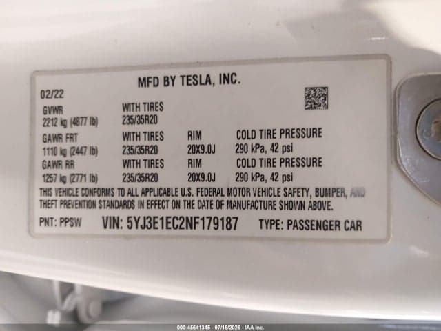 2022 TESLA MODEL 3 PERFORMANCE DUAL MOTOR ALL-WHEEL DRIVE 9