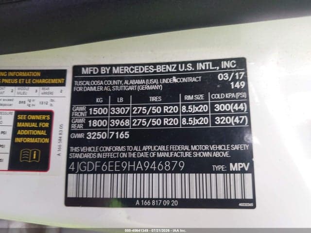 2017 MERCEDES-BENZ GLS 450 4MATIC 9