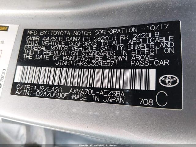 2018 TOYOTA CAMRY SE 9