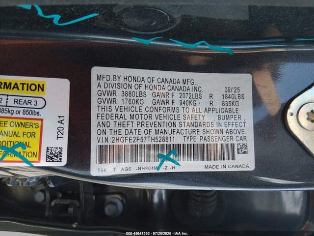 2026 HONDA CIVIC SPORT 9