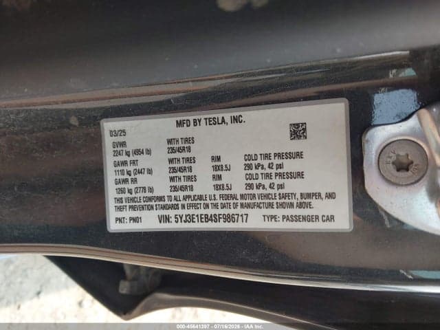 2025 TESLA MODEL 3 LONG RANGE ALL-WHEEL DRIVE 9