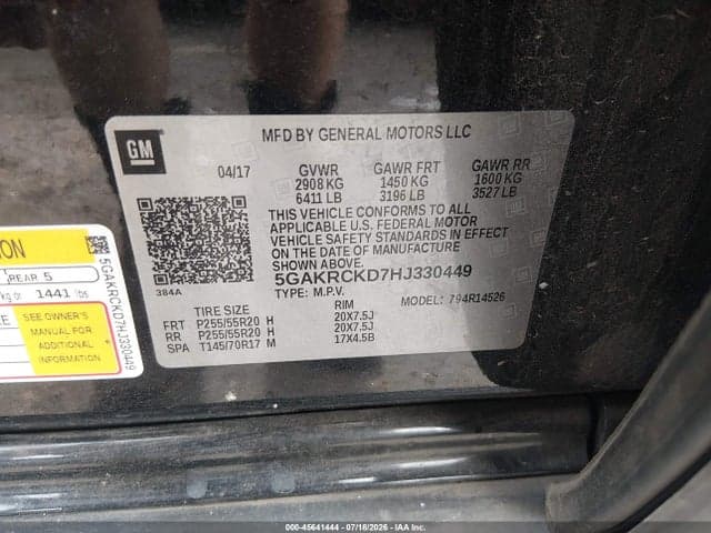 2017 BUICK ENCLAVE PREMIUM 9