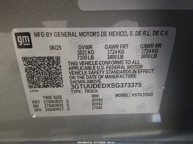 2025 GMC SIERRA 1500 4WD SHORT BOX SLT 9