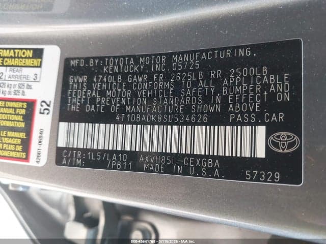 2025 TOYOTA CAMRY XLE 9