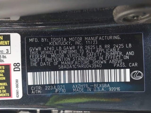 2024 LEXUS ES 300H 9