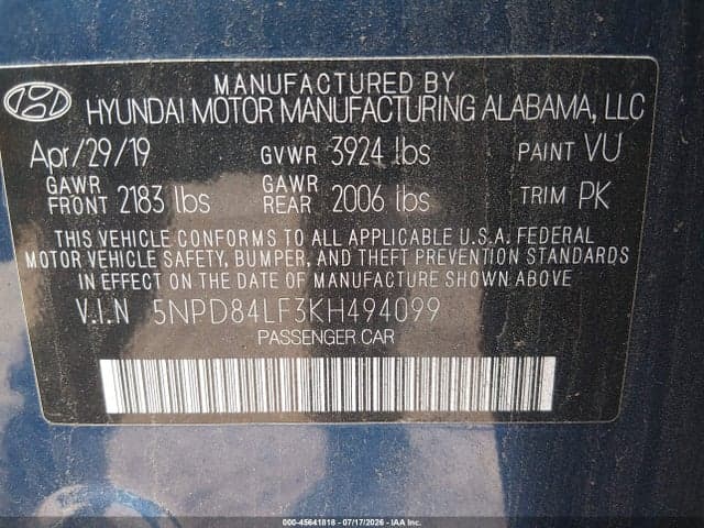 2019 HYUNDAI ELANTRA SEL 9