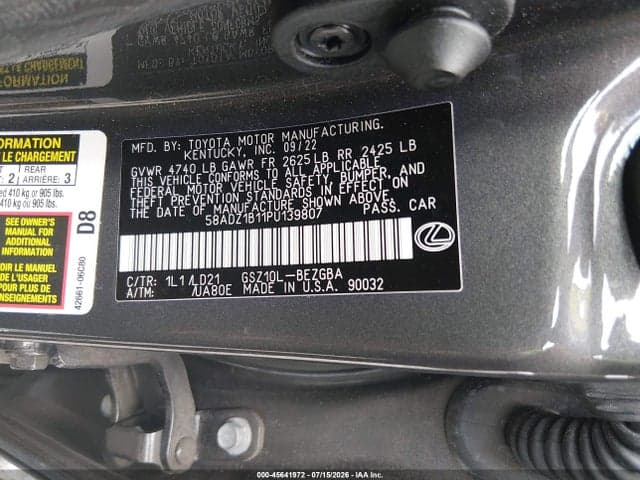 2023 LEXUS ES 350 9